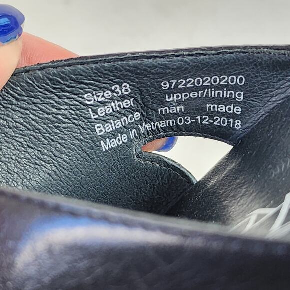 Dansko Jodi Strappy Wedge Sandals EU 38 US 7.5-8 Black Leather The Walking Co. - Picture 6 of 7